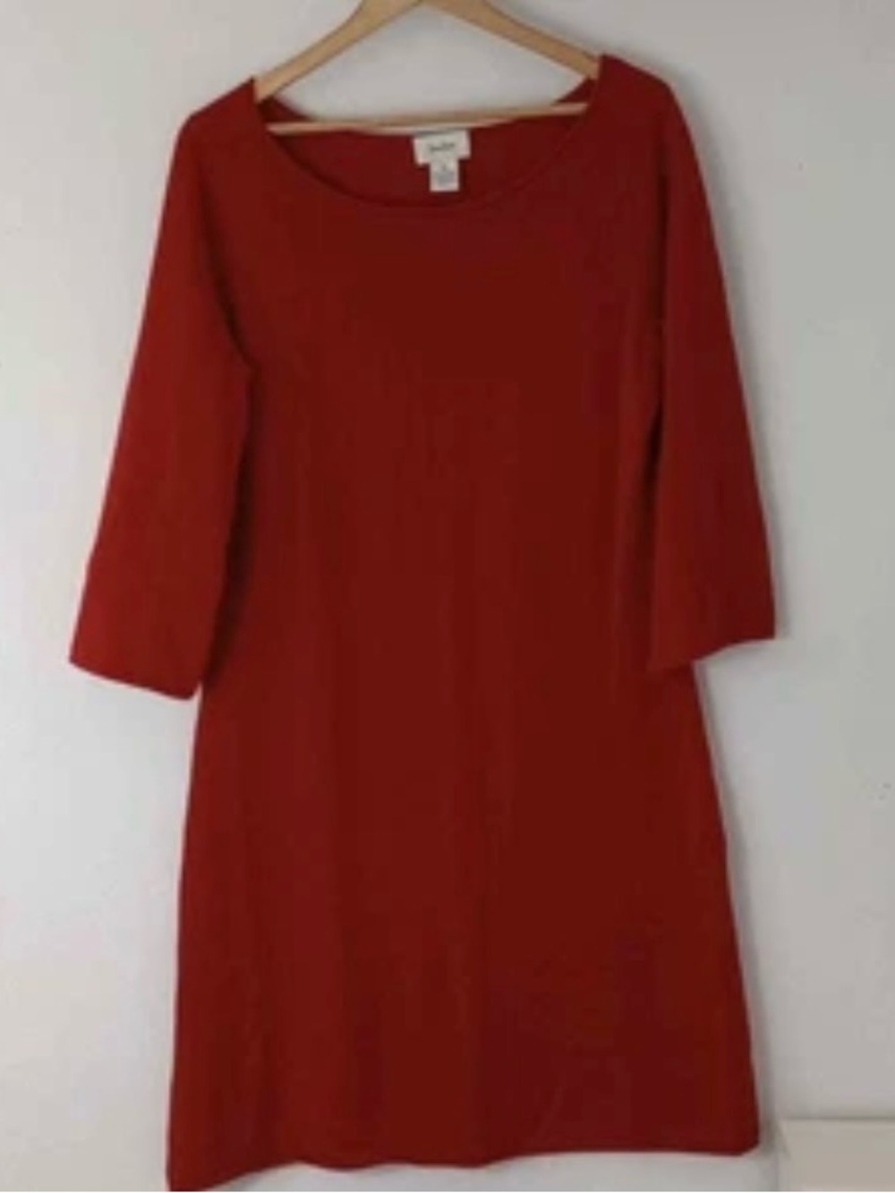 Classic Red Long Sleeve Dress - Elegant Everyday Style